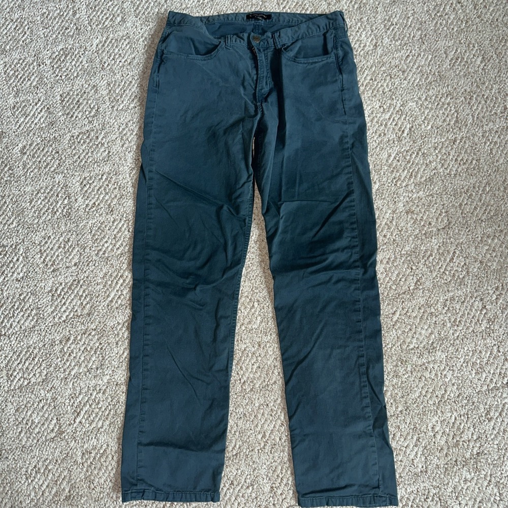 Mens Banana Republic Lived In Chino Slim Fit‎ 31x32 Blue/green EUC
